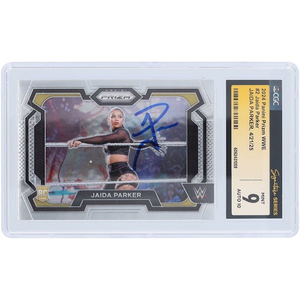 Jaida Parker WWE Autographed 2024 Panini Prizm 2 CGC Fanatics Witnessed Authenticated 9/10 Card - The Ballers Bank