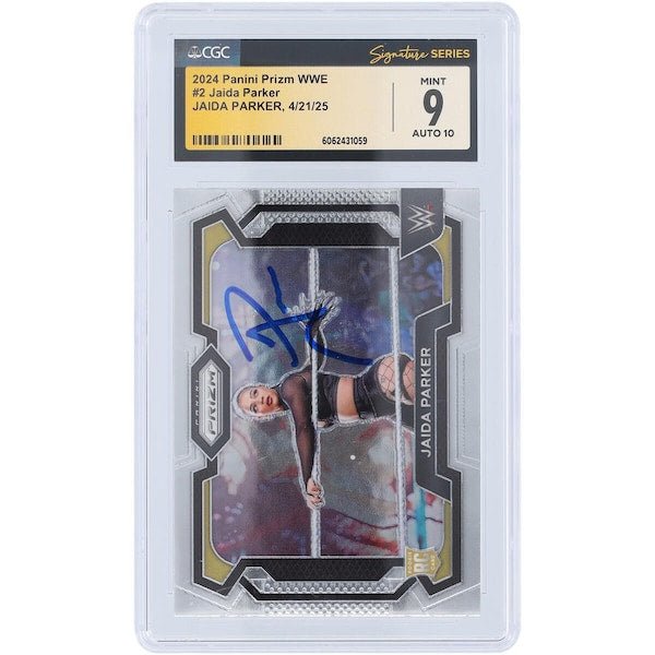 Jaida Parker WWE Autographed 2024 Panini Prizm 2 CGC Fanatics Witnessed Authenticated 9/10 Card - The Ballers Bank
