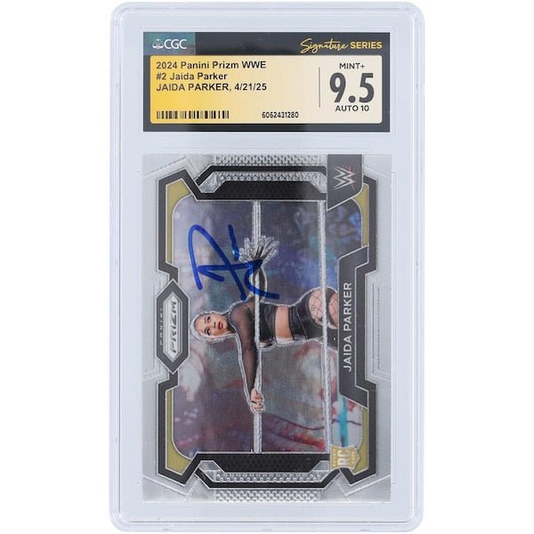 Jaida Parker WWE Autographed 2024 Panini Prizm 2 CGC Fanatics Witnessed Authenticated 9.5/10 Card - The Ballers Bank