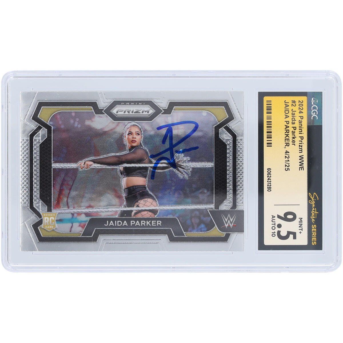 Jaida Parker WWE Autographed 2024 Panini Prizm 2 CGC Fanatics Witnessed Authenticated 9.5/10 Card - The Ballers Bank