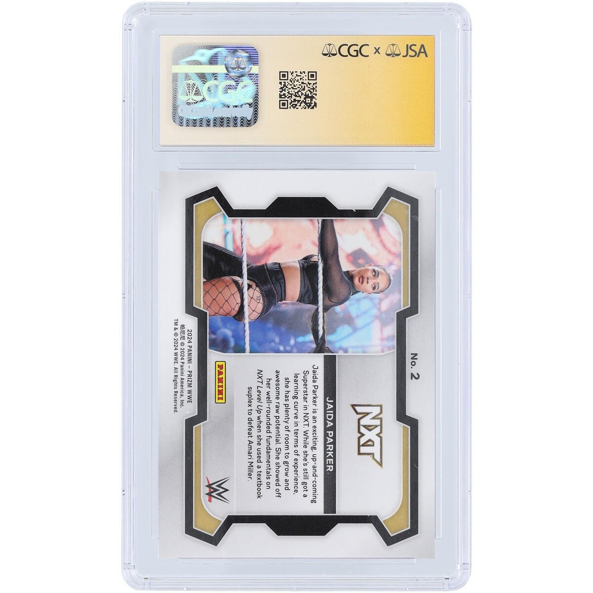 Jaida Parker WWE Autographed 2024 Panini Prizm 2 CGC Fanatics Witnessed Authenticated 9.5/10 Card - The Ballers Bank