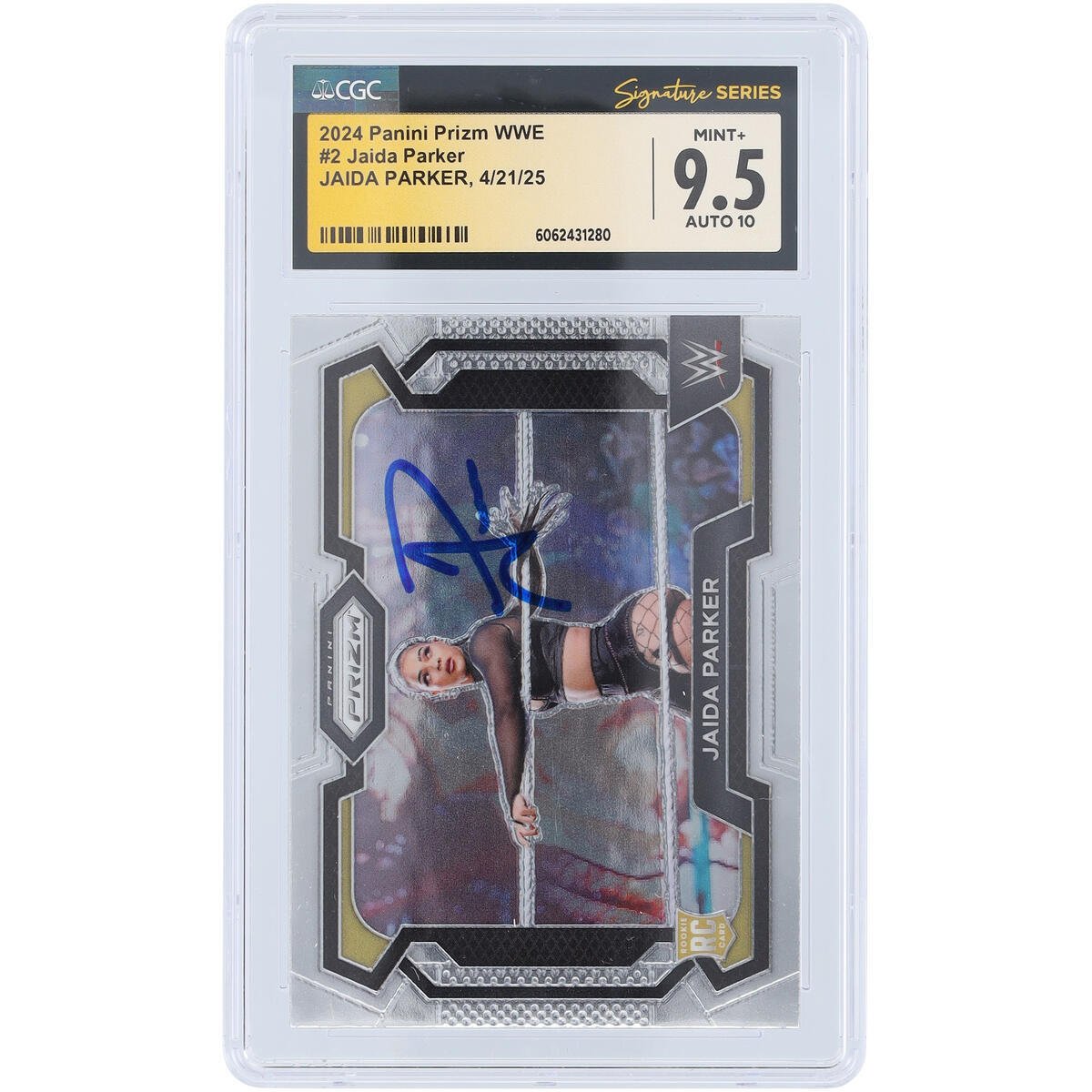 Jaida Parker WWE Autographed 2024 Panini Prizm 2 CGC Fanatics Witnessed Authenticated 9.5/10 Card - The Ballers Bank