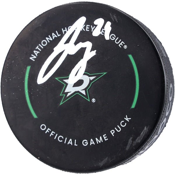 Jake Oettinger Dallas Stars Autographed Fanatics Authentic Official NHL Game Puck - The Ballers Bank