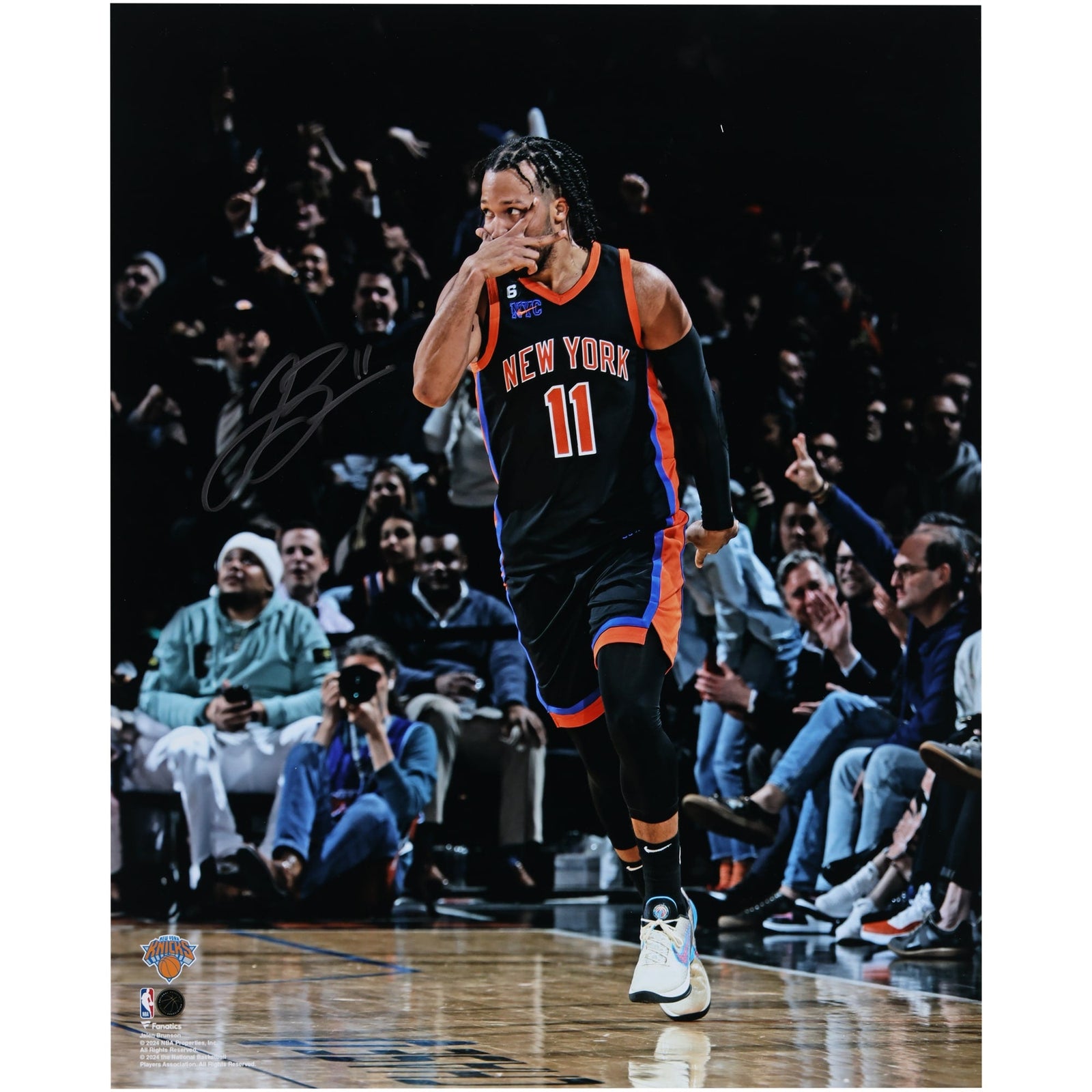 Jalen Brunson New York Knicks Autographed Fanatics Authentic 16" x 20" Celebration Photograph - The Ballers Bank