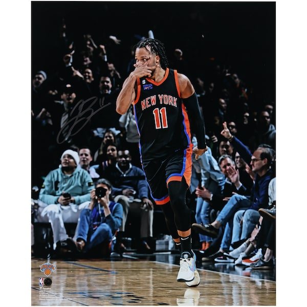 Jalen Brunson New York Knicks Autographed Fanatics Authentic 16" x 20" Celebration Photograph - The Ballers Bank