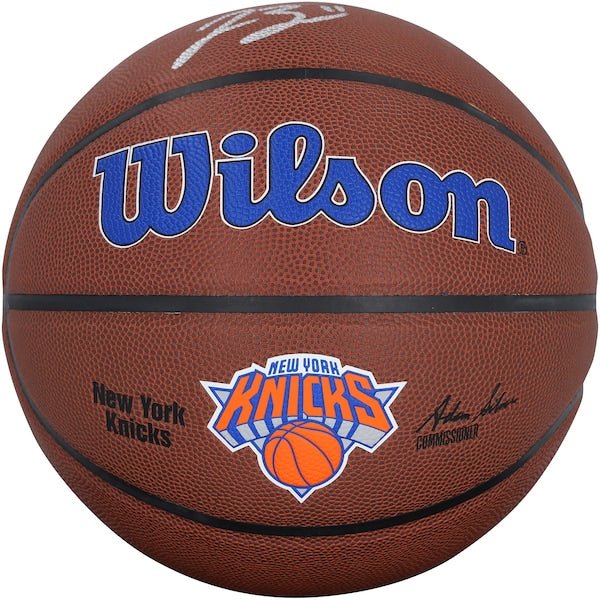 Jalen Brunson New York Knicks Autographed Fanatics Authentic Wilson Alliance Team Logo Basketball - The Ballers Bank