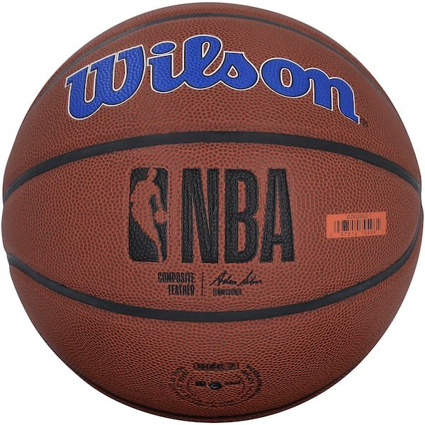 Jalen Brunson New York Knicks Autographed Fanatics Authentic Wilson Alliance Team Logo Basketball - The Ballers Bank