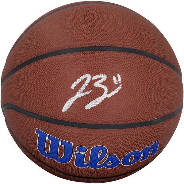 Jalen Brunson New York Knicks Autographed Fanatics Authentic Wilson Alliance Team Logo Basketball - The Ballers Bank