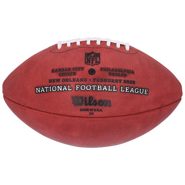 Jalen Hurts Philadelphia Eagles Autographed Fanatics Authentic Super Bowl LIX Wilson Duke Football - The Ballers Bank