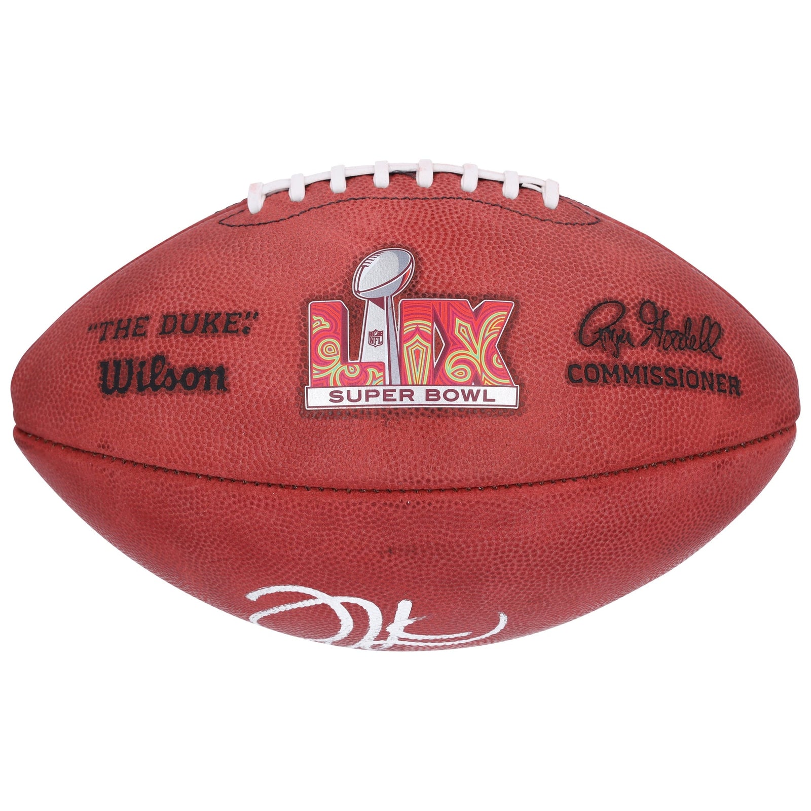 Jalen Hurts Philadelphia Eagles Autographed Fanatics Authentic Super Bowl LIX Wilson Duke Football - The Ballers Bank