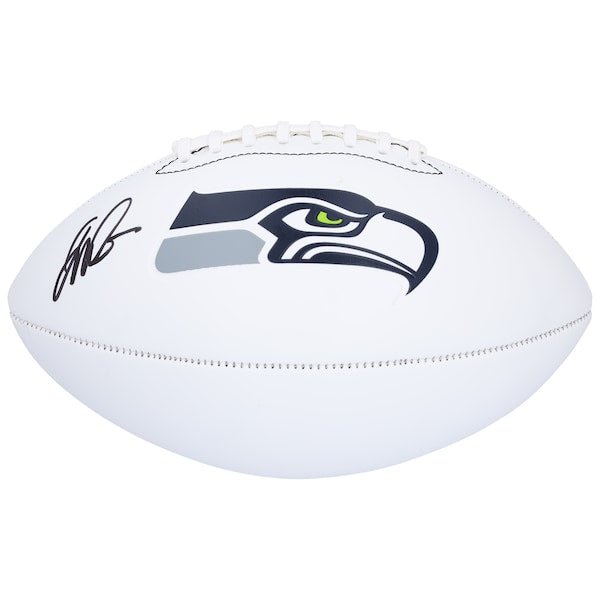 Jalen Milroe Seattle Seahawks Autographed Fanatics Authentic Franklin White Panel Football - The Ballers Bank