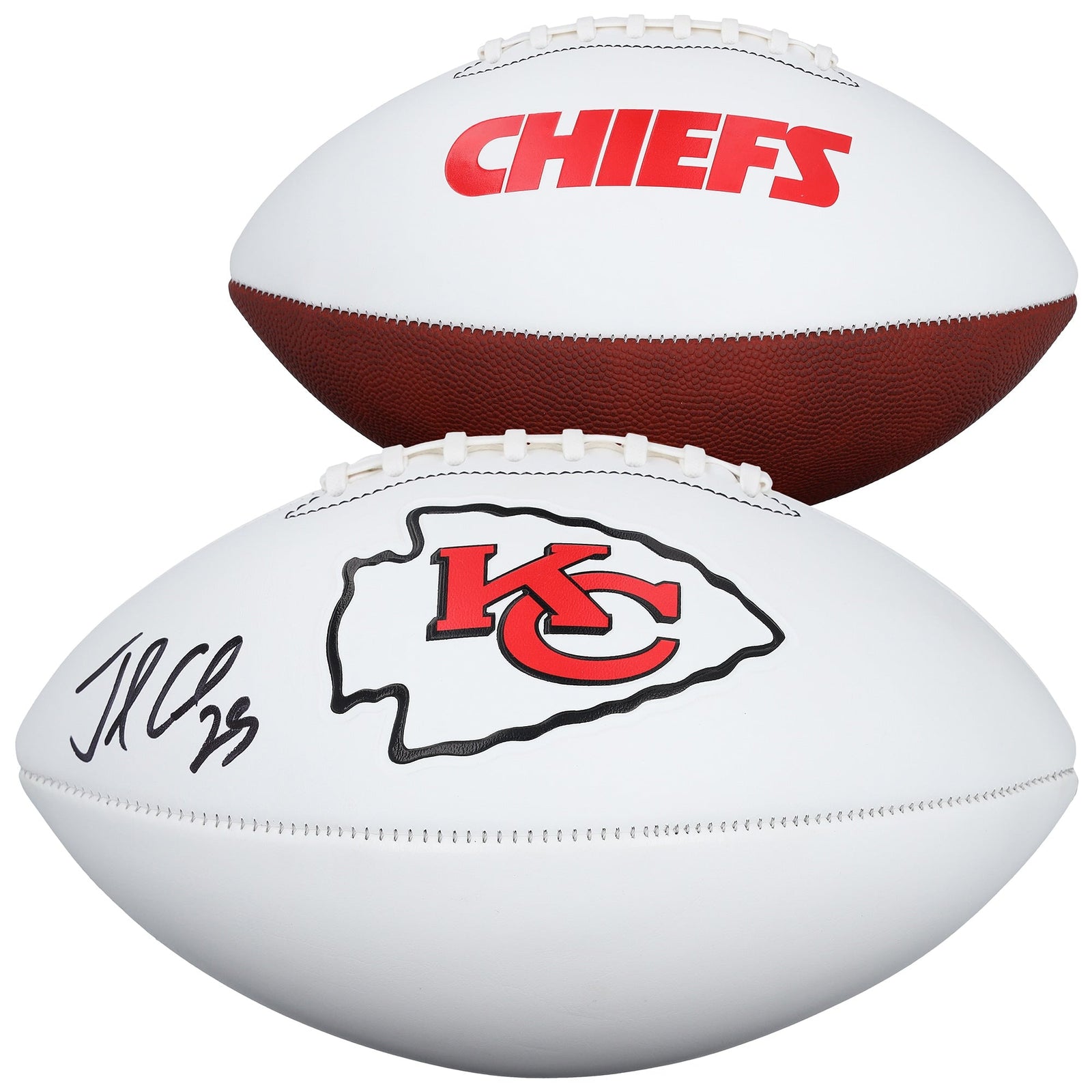 Jamaal Charles Kansas City Chiefs Autographed Fanatics Authentic Franklin White Panel Football - The Ballers Bank