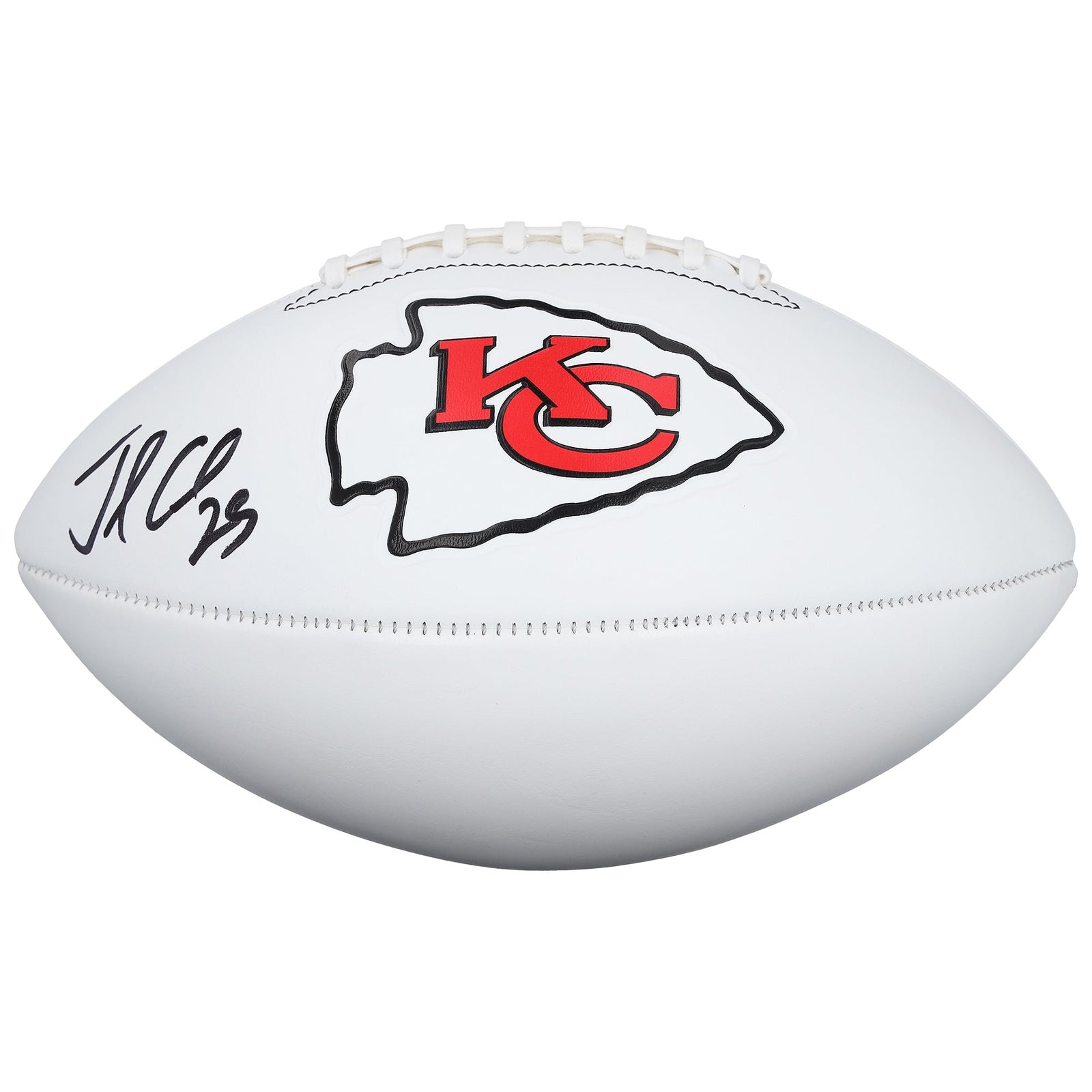 Jamaal Charles Kansas City Chiefs Autographed Fanatics Authentic Franklin White Panel Football - The Ballers Bank