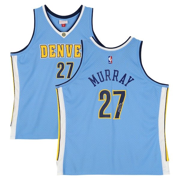 Jamal Murray Denver Nuggets Autographed Fanatics Authentic Light Blue Mitchell & Ness 2016 - 17 Swingman Jersey - The Ballers Bank