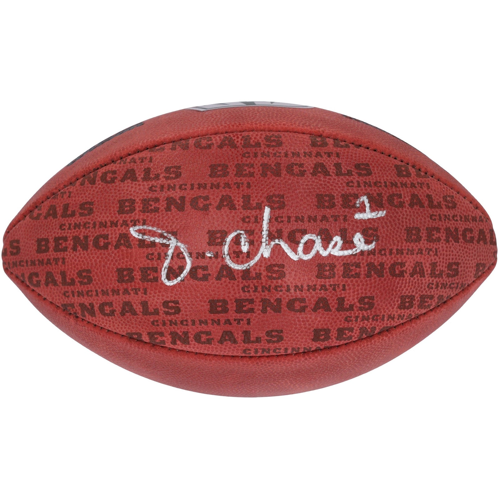 Ja'Marr Chase Cincinnati Bengals Autographed Fanatics Authentic Duke Showcase Football - The Ballers Bank