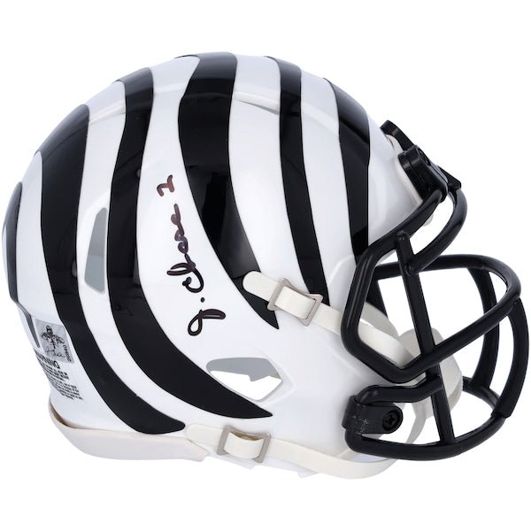 Ja'Marr Chase Cincinnati Bengals Autographed Fanatics Authentic Riddell 2022 On Field Alternate Speed Mini Helmet - The Ballers Bank