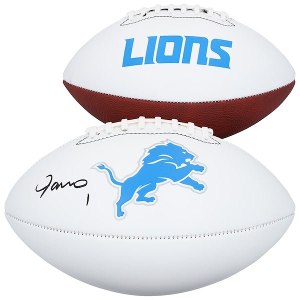 Jameson Williams Detroit Lions Autographed Fanatics Authentic Franklin White Panel Football - The Ballers Bank
