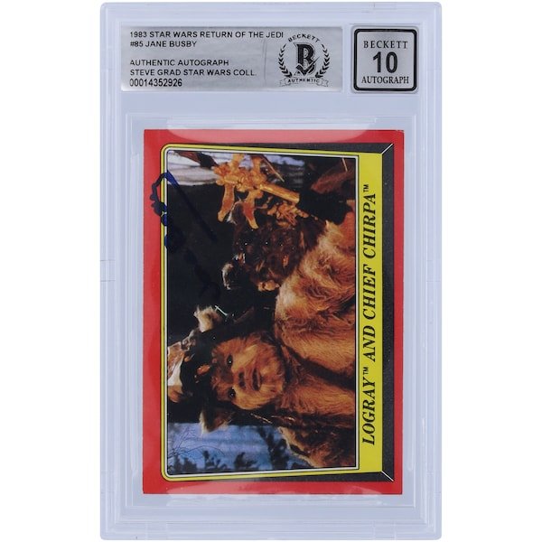 Jane Busby Star Wars Autographed 1983 Topps Return of the Jedi 85 BGS Authenticated 10 Card - The Ballers Bank
