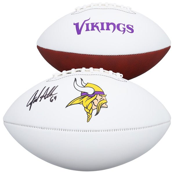 Jared Allen Minnesota Vikings Autographed Fanatics Authentic Franklin White Panel Football - The Ballers Bank
