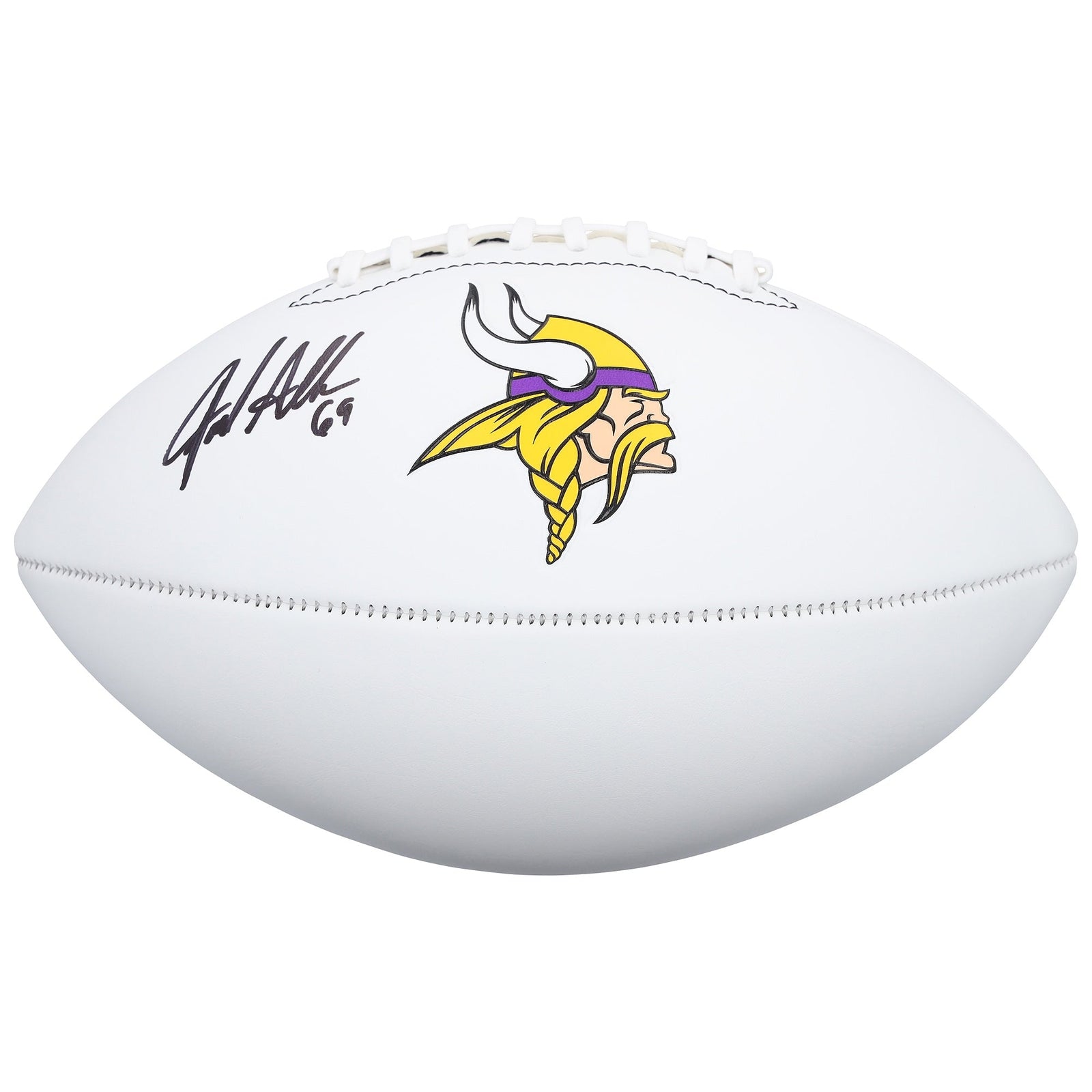 Jared Allen Minnesota Vikings Autographed Fanatics Authentic Franklin White Panel Football - The Ballers Bank