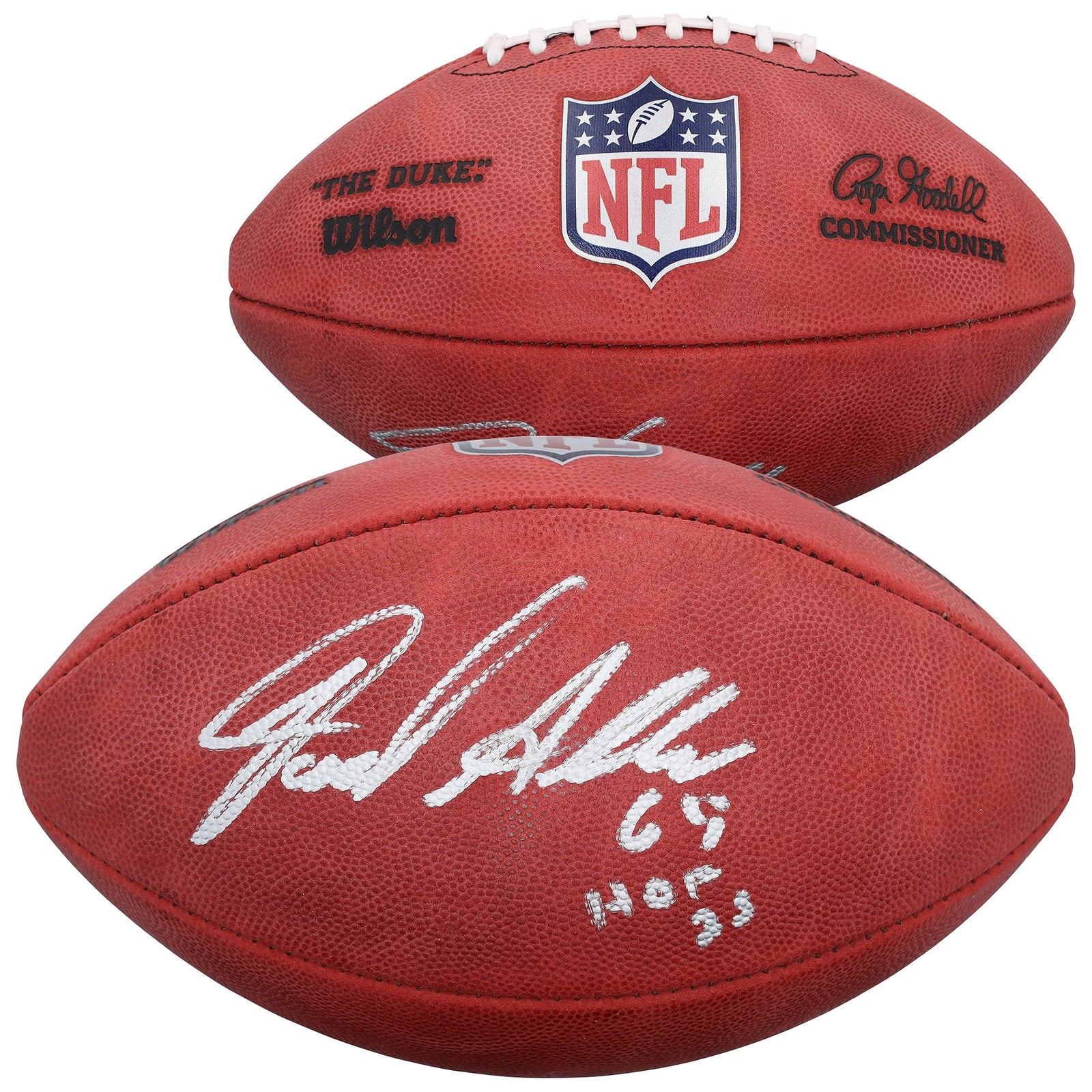 Jared Allen Minnesota Vikings Autographed Fanatics Authentic Wilson Duke Full Color Football with "HOF 25" Inscription - The Ballers Bank