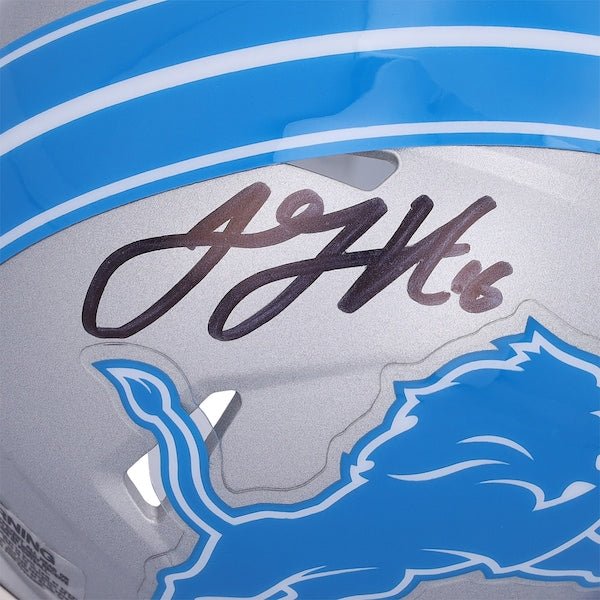 Jared Goff Detroit Lions Autographed Fanatics Authentic 2024 Riddell Speed Mini Helmet - The Ballers Bank