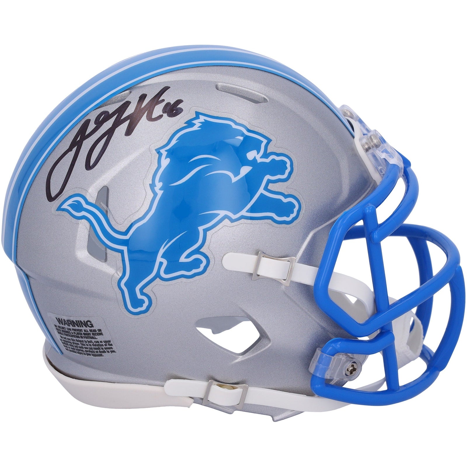 Jared Goff Detroit Lions Autographed Fanatics Authentic 2024 Riddell Speed Mini Helmet - The Ballers Bank