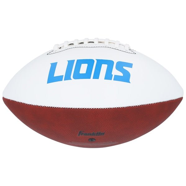 Jared Goff Detroit Lions Autographed Fanatics Authentic Franklin White Panel Football with "One Pride" Inscription - The Ballers Bank