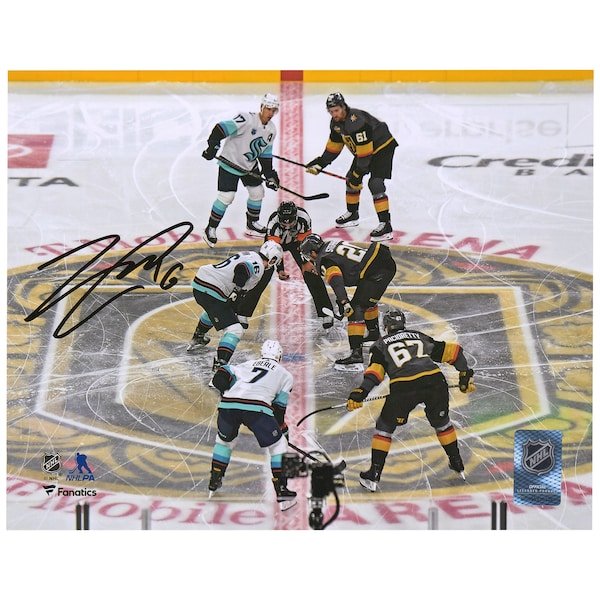 Jared McCann Seattle Kraken Fanatics Authentic Autographed 8" x 10" First Franchise Face - Off Photograph - The Ballers Bank