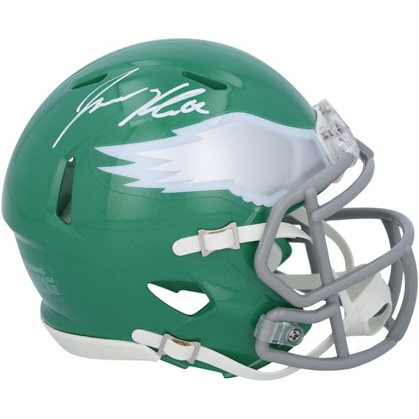 Jason Kelce Philadelphia Eagles Autographed Fanatics Authentic Alternate Kelly Green Speed Mini Helmet - The Ballers Bank