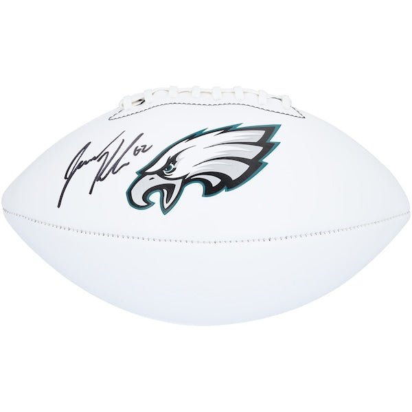 Jason Kelce Philadelphia Eagles Autographed Fanatics Authentic Franklin White Panel Football - The Ballers Bank