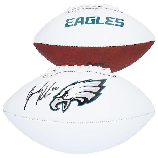 Jason Kelce Philadelphia Eagles Autographed Fanatics Authentic Franklin White Panel Football - The Ballers Bank
