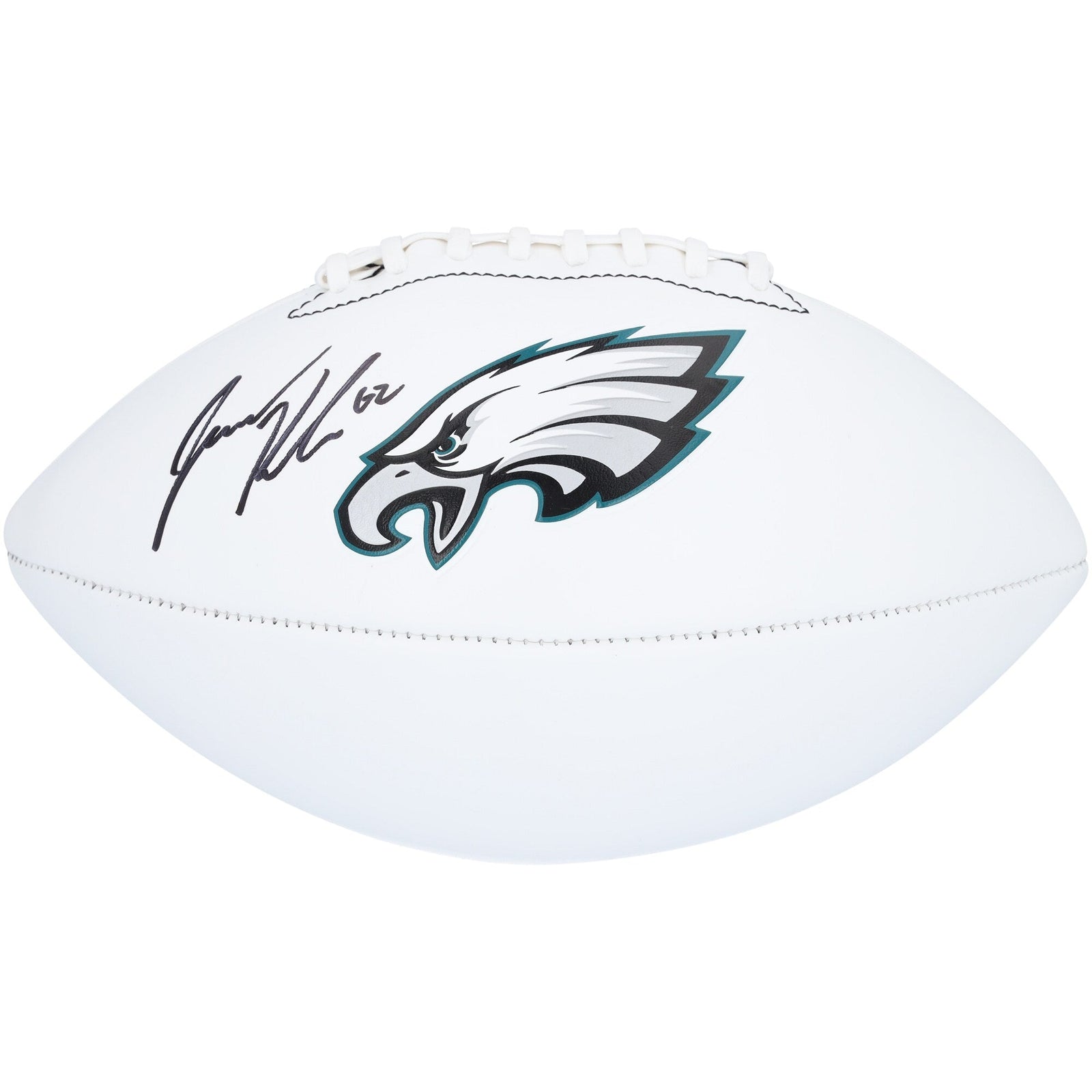 Jason Kelce Philadelphia Eagles Autographed Fanatics Authentic Franklin White Panel Football - The Ballers Bank