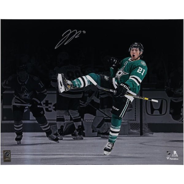 Jason Robertson Dallas Stars Autographed Fanatics Authentic 16" x 20" Green Jersey Celebration Photograph - The Ballers Bank
