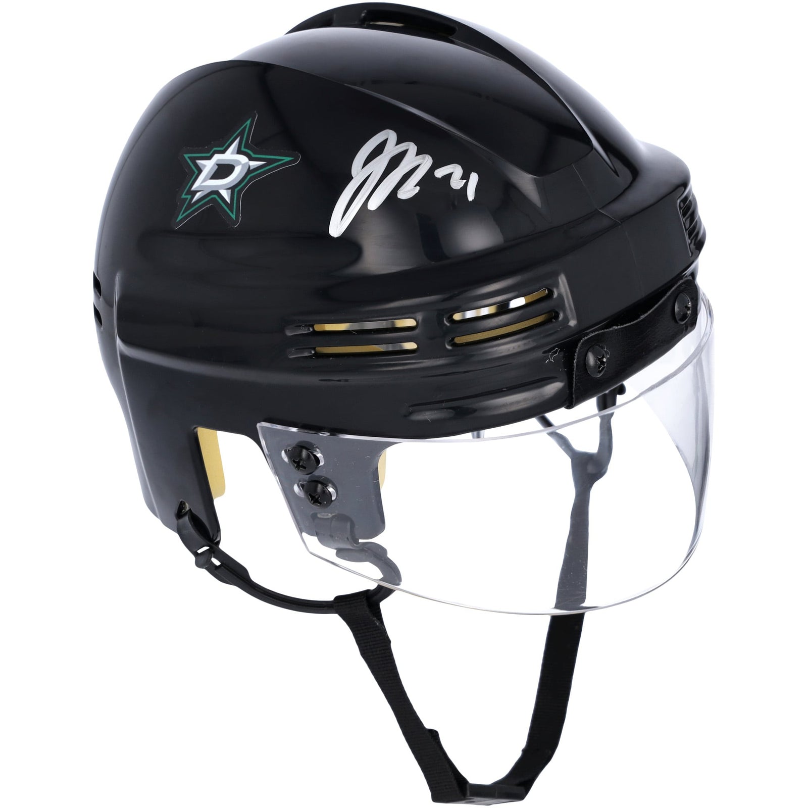 Jason Robertson Dallas Stars Autographed Fanatics Authentic Black Mini Helmet - The Ballers Bank