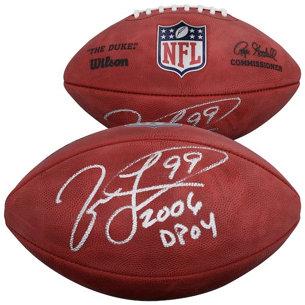 Jason Taylor Miami Dolphins Autographed Fanatics Authentic Duke Full Color Football with "2006 DPOY" Inscription - The Ballers Bank
