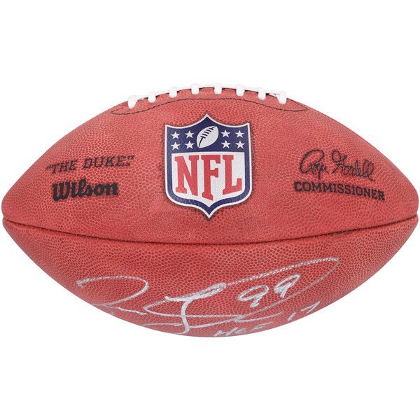 Jason Taylor Miami Dolphins Autographed Fanatics Authentic Duke Full Color Football with "HOF 17" Inscription - The Ballers Bank