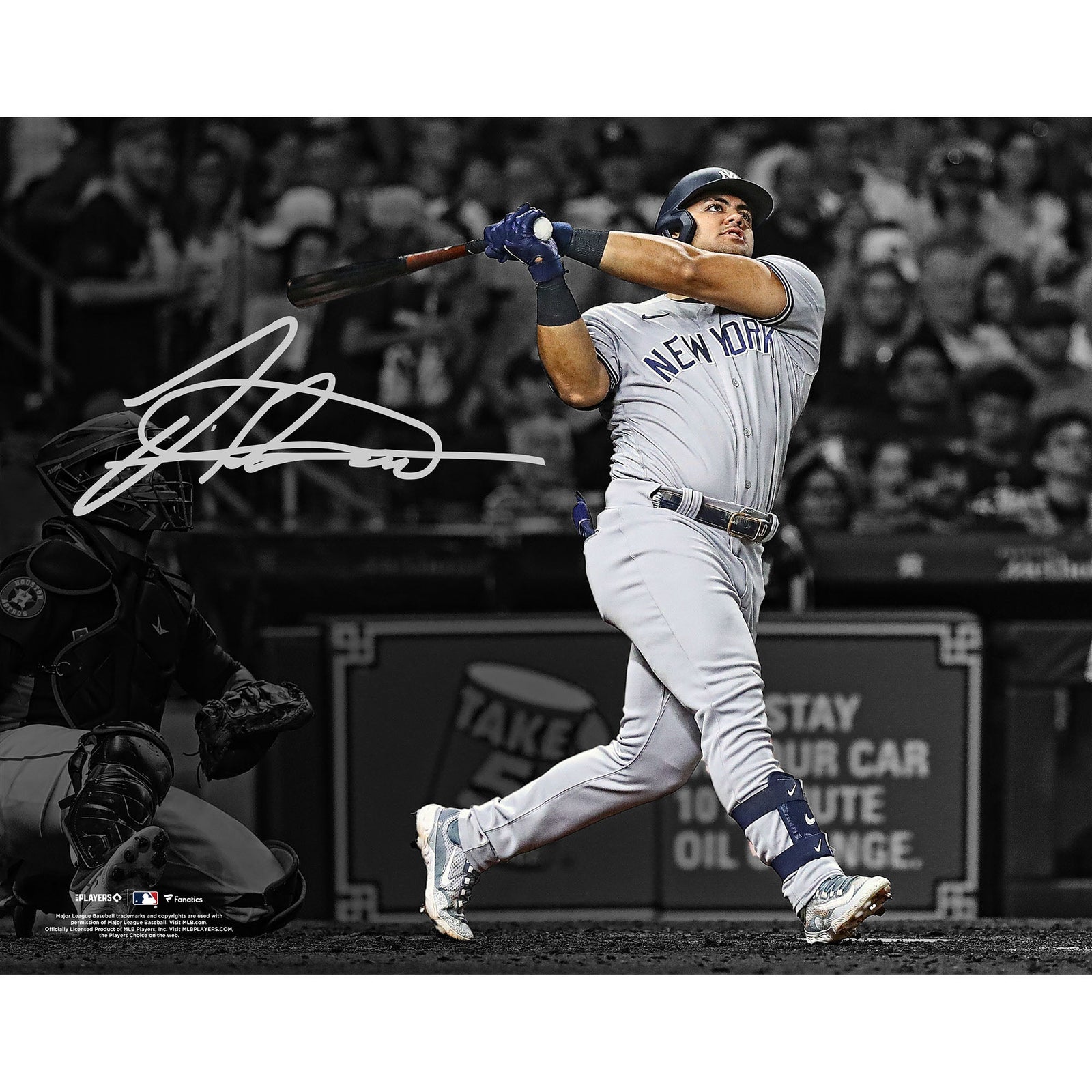Jasson Dominguez New York Yankees Autographed Fanatics Authentic 11" x 14" Home Run Spotlight Photograph - The Ballers Bank