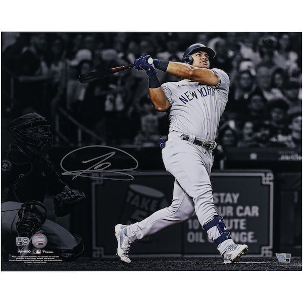 Jasson Dominguez New York Yankees Autographed Fanatics Authentic 16" x 20" Home Run Spotlight Photograph - The Ballers Bank