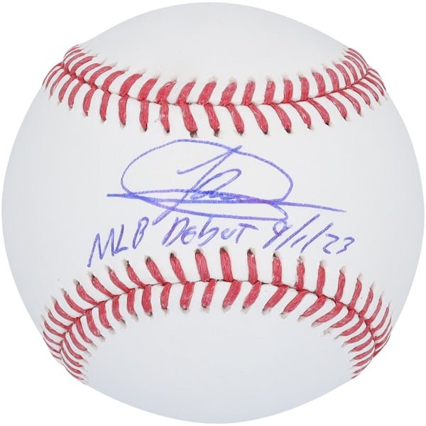 Jasson Domínguez New York Yankees Autographed Fanatics Authentic Baseball with "MLB Debut 9/1/23" Inscription - The Ballers Bank