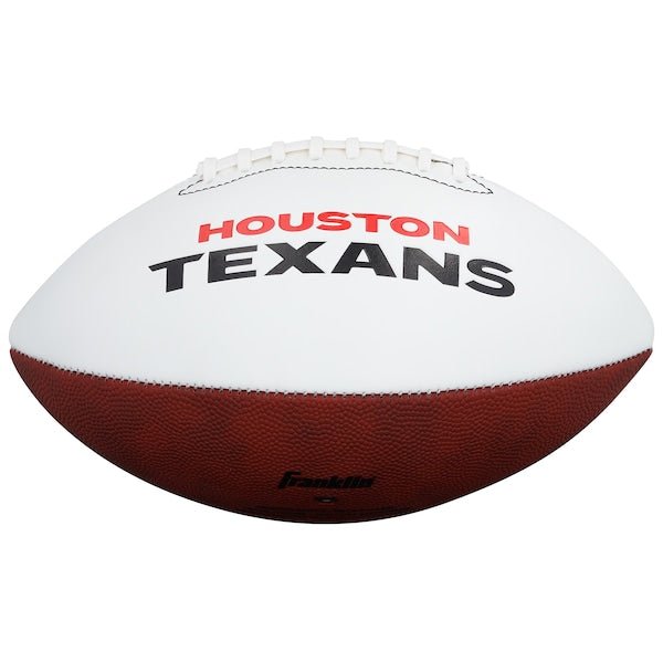 Jayden Higgins Houston Texans Autographed Fanatics Authentic Franklin White Panel Football - The Ballers Bank