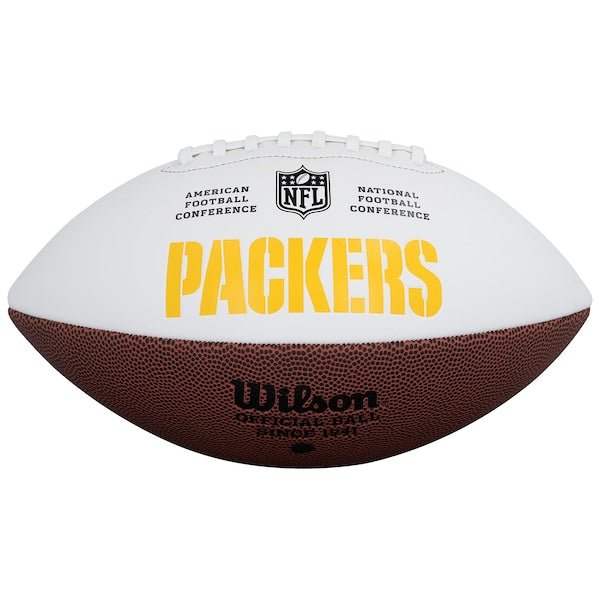 Jayden Reed Green Bay Packers Autographed Fanatics Authentic Wilson White Panel Football - The Ballers Bank