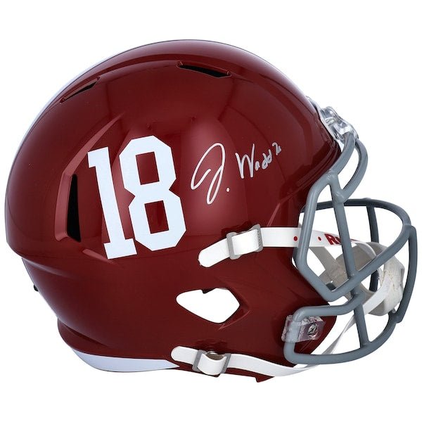 Jaylen Waddle Alabama Crimson Tide Fanatics Authentic Autographed Riddell Speed Replica Helmet - The Ballers Bank