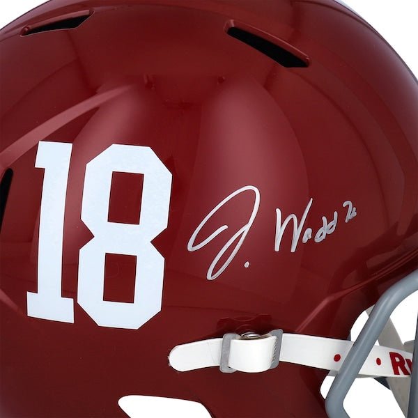Jaylen Waddle Alabama Crimson Tide Fanatics Authentic Autographed Riddell Speed Replica Helmet - The Ballers Bank