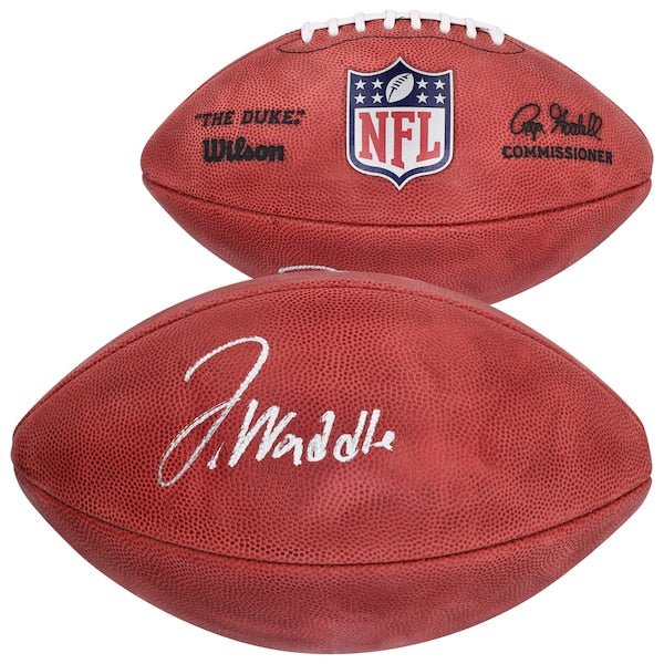 Jaylen Waddle Denver Broncos Autographed Fanatics Authentic Wilson Duke Full Color Football - The Ballers Bank