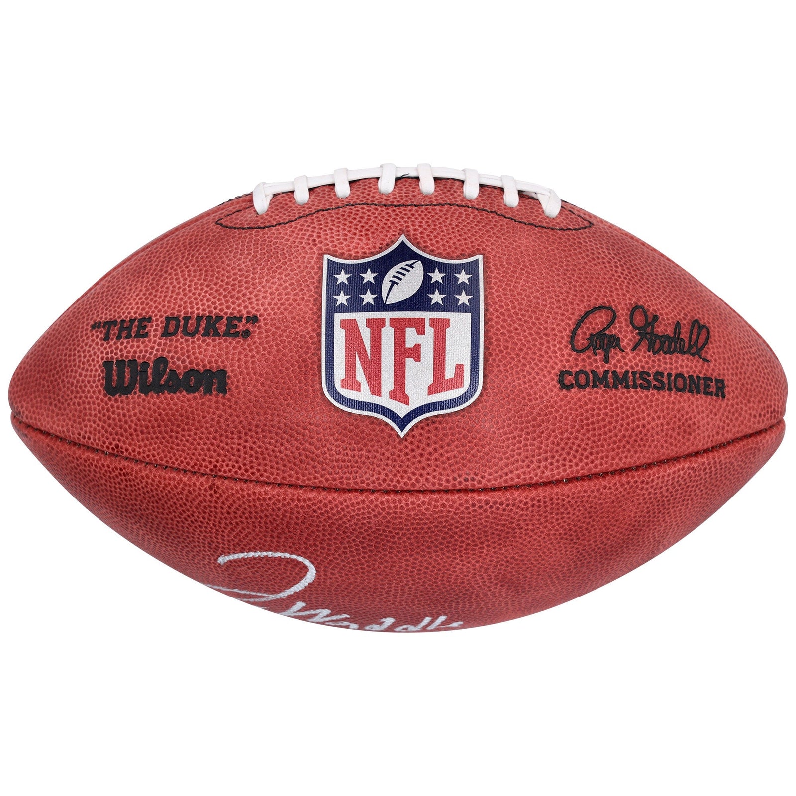 Jaylen Waddle Denver Broncos Autographed Fanatics Authentic Wilson Duke Full Color Football - The Ballers Bank