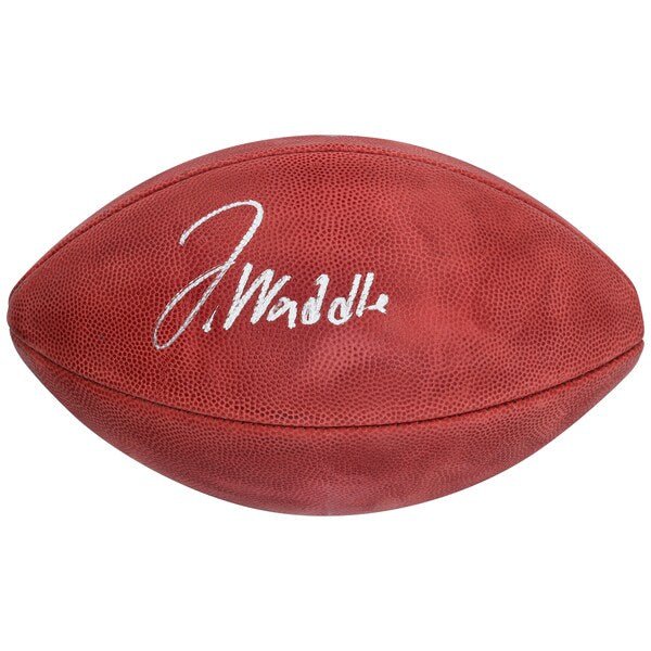 Jaylen Waddle Denver Broncos Autographed Fanatics Authentic Wilson Duke Full Color Football - The Ballers Bank