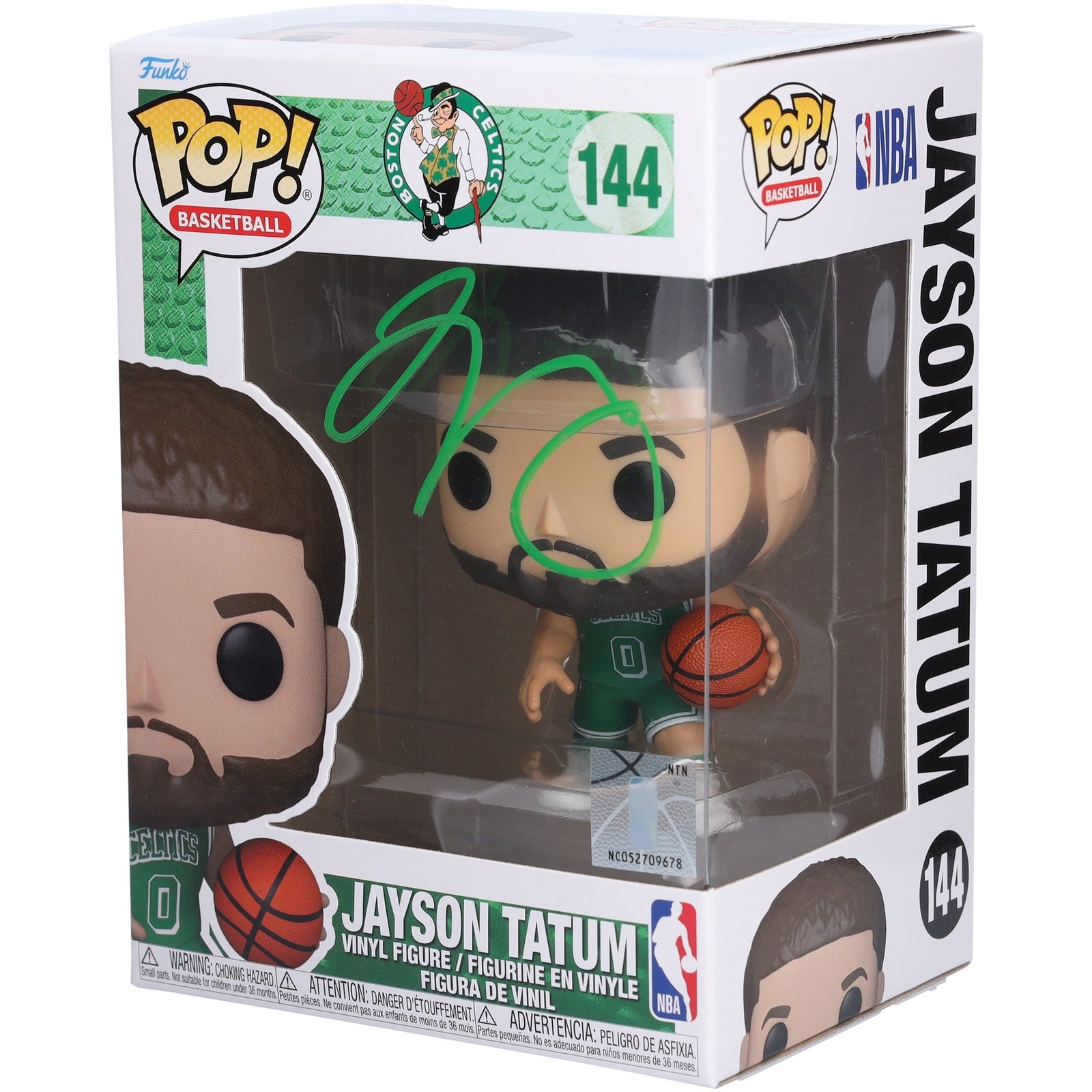 Jayson Tatum Boston Celtics Autographed Fanatics Authentic City Edition 144 Funko Pop! Vinyl Figure - The Ballers Bank