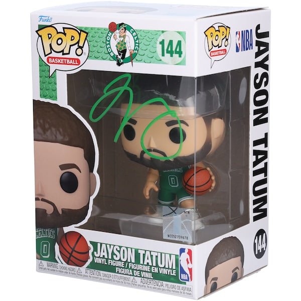 Jayson Tatum Boston Celtics Autographed Fanatics Authentic City Edition 144 Funko Pop! Vinyl Figure - The Ballers Bank