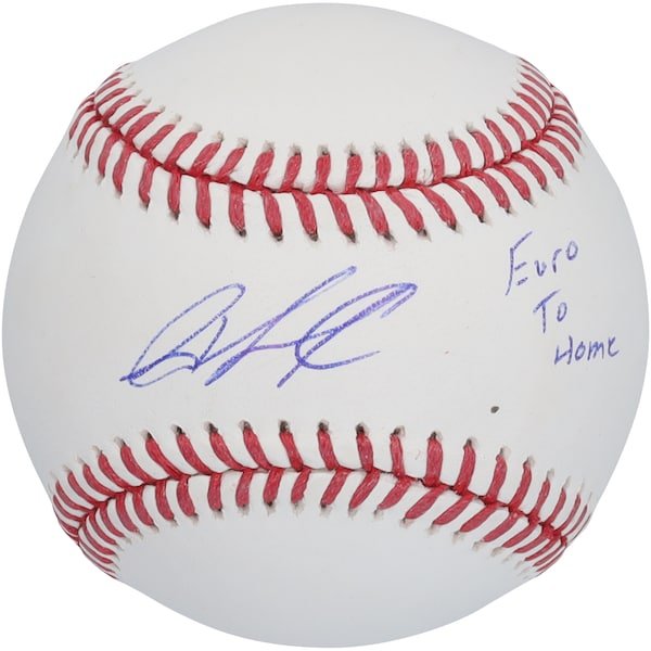 Jazz Chisholm Jr. New York Yankees Autographed Fanatics Authentic Baseball with "Euro to Home" Inscription - The Ballers Bank